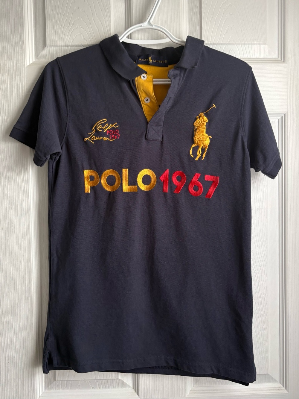 Polo Ralph Lauren POLO 1967 Embroidered Polo Shirt Navy Size S